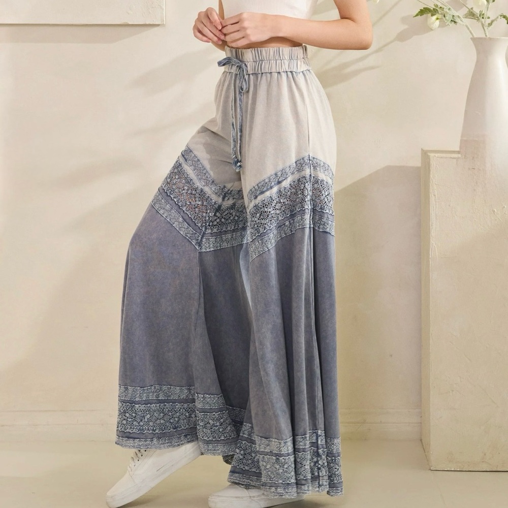 Last One! 🎁 43 💕 Oli & Hali Blue Wide Leg Pants - Picture 6 of 11